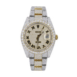 Roman Dial Moissanite Diamond Men's Fashion Watch
