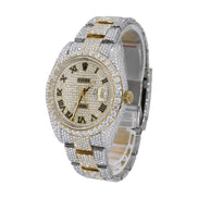 Roman Dial Moissanite Diamond Men's Fashion Watch