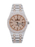 Moissanite Dual Tone Automatic Hip Hop Watch