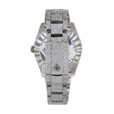 DateJust  Full White VVS1 Moissnaite Iced Out Watch