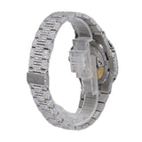 Moissanite Stainless Steel Full White Hip Hop Watch For Men's