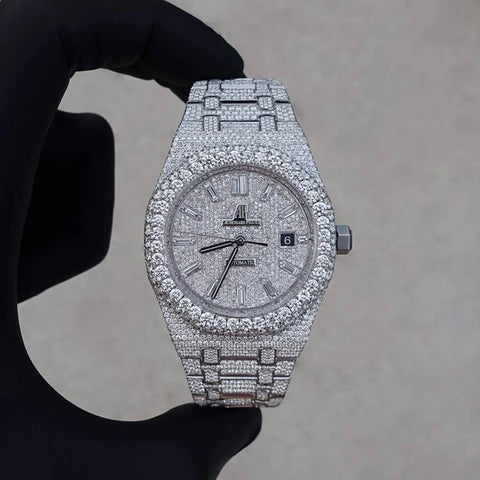 Moissanite Full White Iced Out Luxury Watch