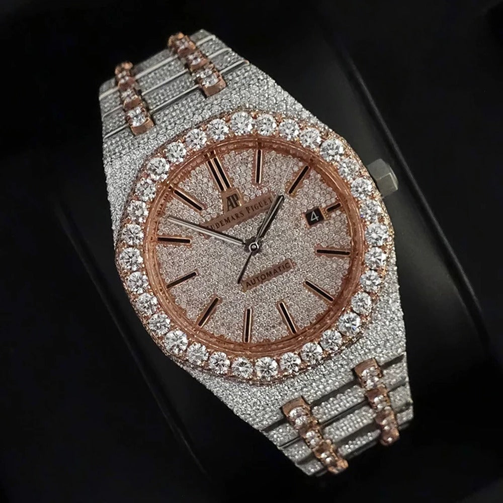 Moissanite Iced Out  Automatic Hip Hop Wrist Watch
