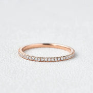 Full Eternity Round Cut VVS1 Lab Created Diamond Eternity Ring