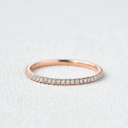 Full Eternity Round Cut VVS1 Lab Created Diamond Eternity Ring