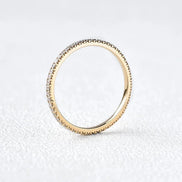 Full Eternity Round Cut VVS1 Lab Created Diamond Eternity Ring