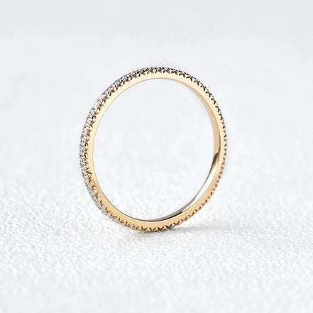 Full Eternity Round Cut VVS1 Lab Created Diamond Eternity Ring