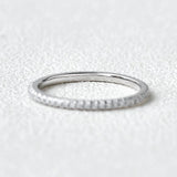 Full Eternity Round Cut VVS1 Lab Created Diamond Eternity Ring