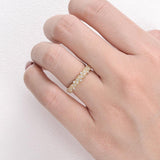 VVS1 Round Cut Moissanite Unique Eternity Band For Bride