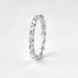 Full Eternity Marquise And Round Cut Moissanite Band