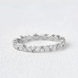 Full Eternity Marquise And Round Cut Moissanite Band
