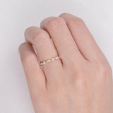 VVS1 Moissanite Round Cut Unique Style Band For Her