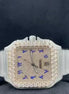 Moissanite Dual Tone Hip Hop Customized Men's Watch
