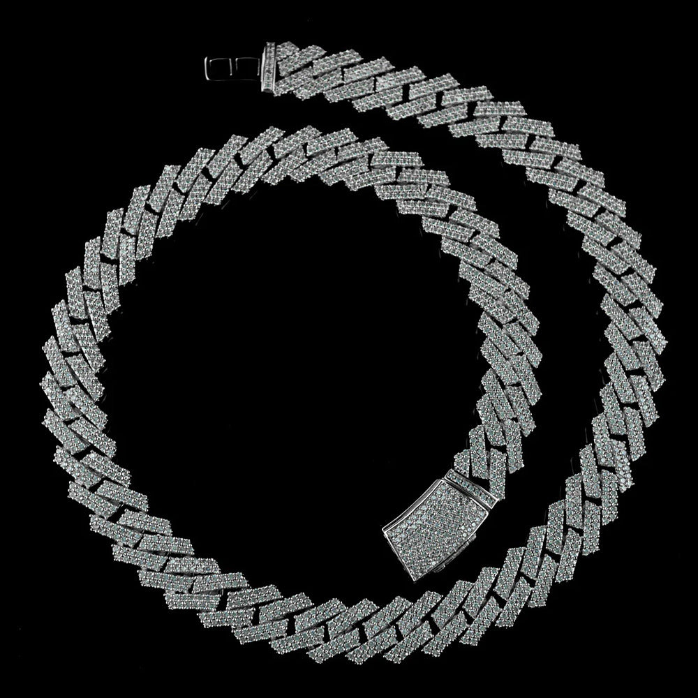 20mm Iced Out Moissanite Diamond Luxury Cuban Chain