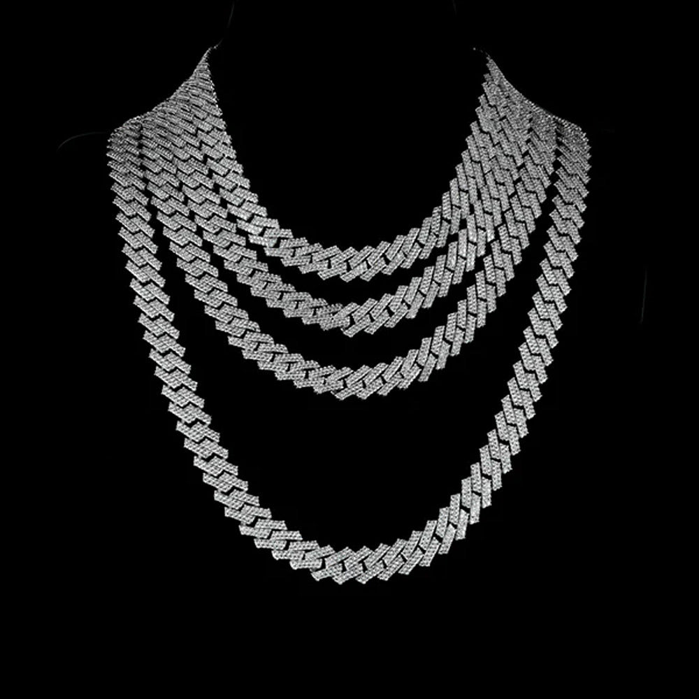 20mm Iced Out Moissanite Diamond Luxury Cuban Chain