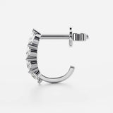 VVS1 Moissanite Round Cut Push Back Earring For Women