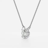 Solitaire Oval Cut Lab Created Claw Prong Pendant Christmas Gift