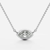 Marquise Cut Lab Created Diamond Solitaire Pendant