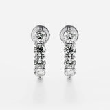 VVS1 Moissanite Round Cut Push Back Earring For Women