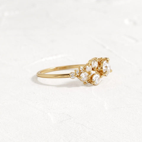 D Color Moissanite Round Cut Unique Style Wedding Ring
