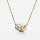 Marquise Cut Lab Created Diamond Solitaire Pendant