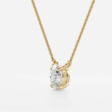 Solitaire Oval Cut Lab Created Claw Prong Pendant Christmas Gift