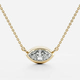 Marquise Cut Lab Created Diamond Solitaire Pendant