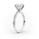 Vintage Style Oval Cut Moissanite Engagement Ring