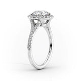 Split Shank Colorless Moissnaite Oval Cut Wedding Ring