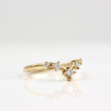 Chevron Style Princess Cut Moissanite Eternity Band