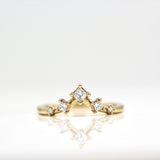Chevron Style Princess Cut Moissanite Eternity Band