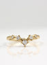 Chevron Style Princess Cut Moissanite Eternity Band