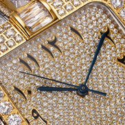 Luxury Arabic Dial VVS1 Moissanite Dual Tone Hip Hop Watch