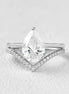 Pear Cut Solitaire VVS1 Moissanite Wedding Ring Set