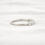 Round Cut Half Eternity Moissanite Wedding Proposal Band