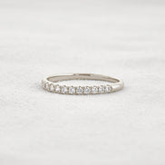 VVS1 Moissanite Diamond Half Eternity Round Cut Band