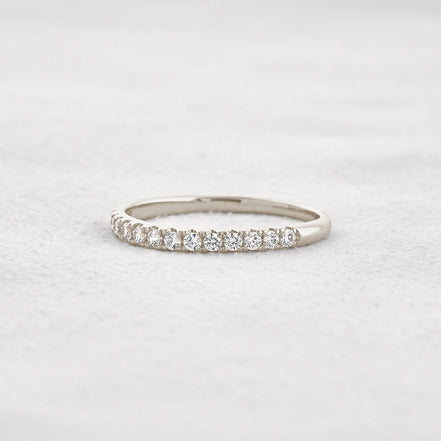 VVS1 Moissanite Diamond Half Eternity Round Cut Band