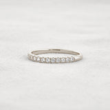 VVS1 Moissanite Diamond Half Eternity Round Cut Band
