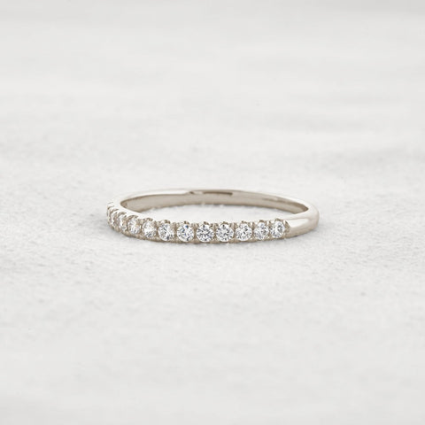 VVS1 Moissanite Diamond Half Eternity Round Cut Band