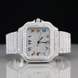 Moissanite Iced Out Rainbow Numeric Watch For Men