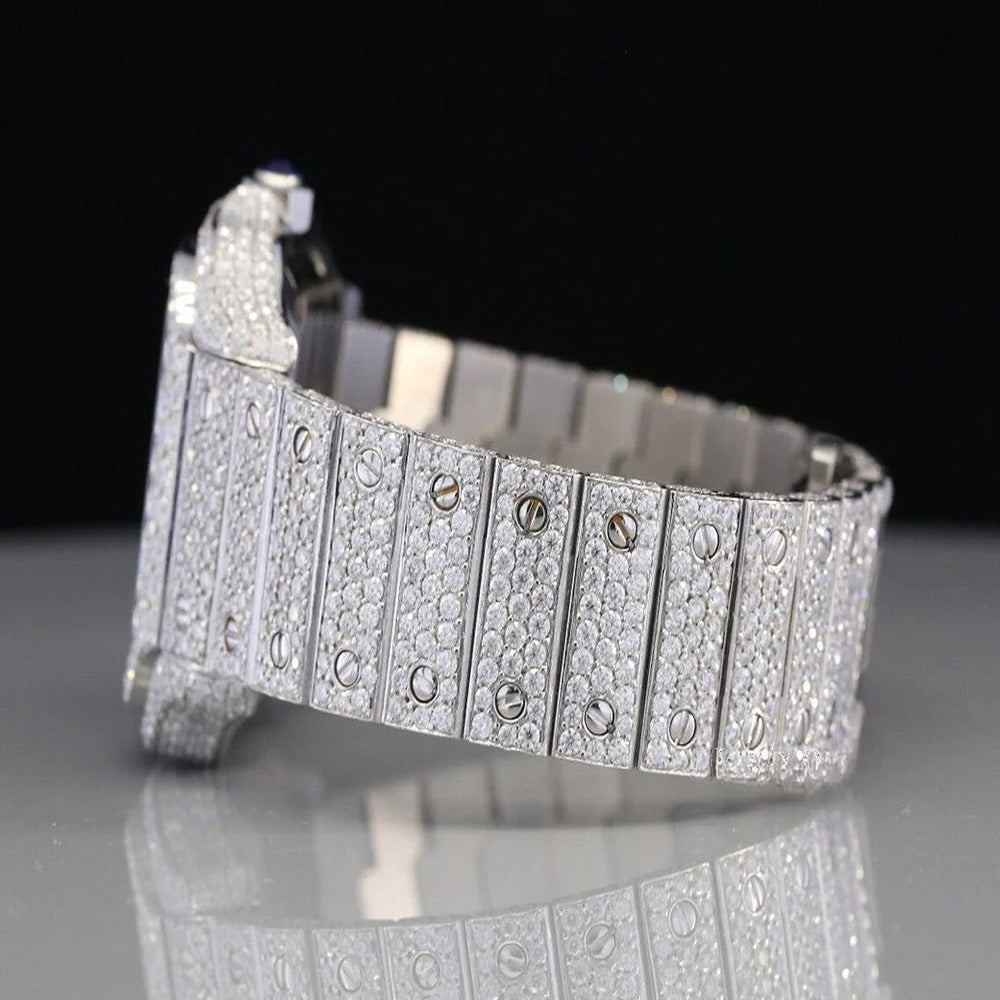 Moissanite Iced Out Rainbow Numeric Watch For Men