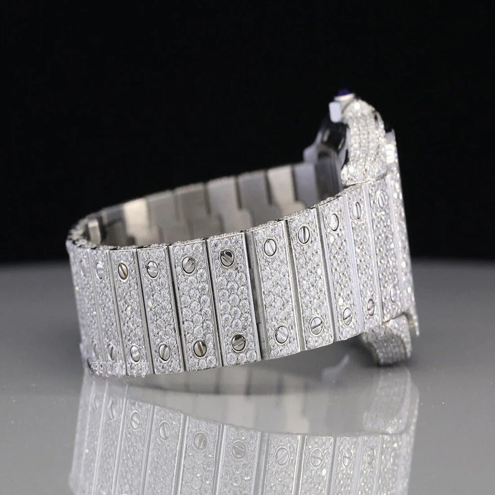 Moissanite Iced Out Rainbow Numeric Watch For Men
