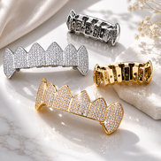 Moissanite Diamond Iced Out Vamp Grillz