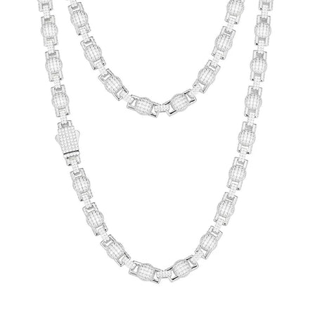 Moissante Diamond Ball Link Hip Hop Chain For Men's