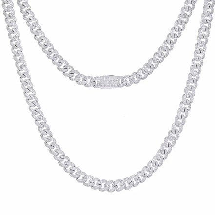 D  Color Moissanite Round Cut Hip Hop Chain