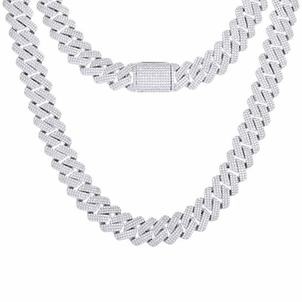 Moissnaite Diamond Hip Hop Luxury Cuban Chain For Men's