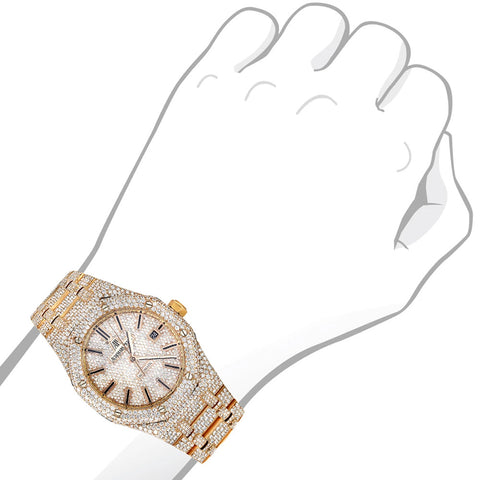 Black Stick Moissanite Date Just Watch For Men's