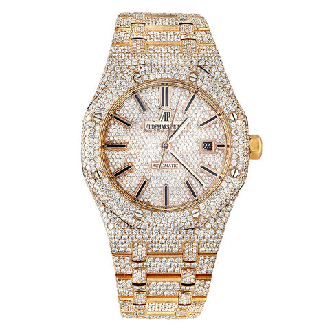 Black Stick Moissanite Date Just Watch For Men's