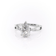 Unique Style Moissanite Pear Cut Fancy Engagement Ring