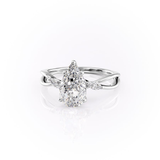 Unique Style Moissanite Pear Cut Fancy Engagement Ring
